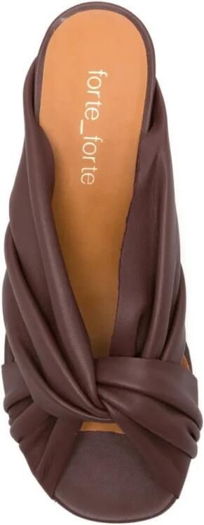 Forte Sandalen met gekruiste bandjes van nappaleer met hak - Foto 2