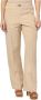 Fracomina Beige Bootcut Broek met Gouden Applicaties - Thumbnail 1