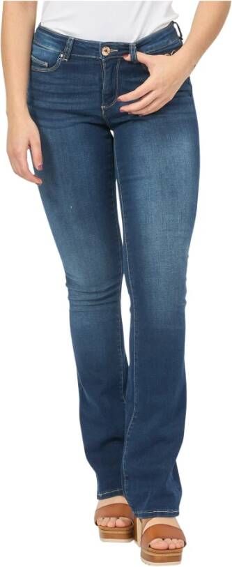 Fracomina Blauwe Bootcut Jeans met Push-Up Effect