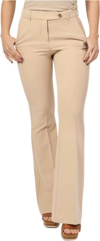 Fracomina Bruine Bootcut Broek met Franse Zakken