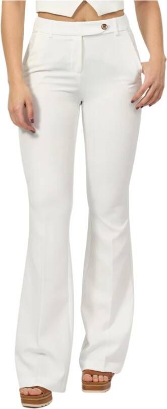 Fracomina Witte Bootcut Broek met Zakken