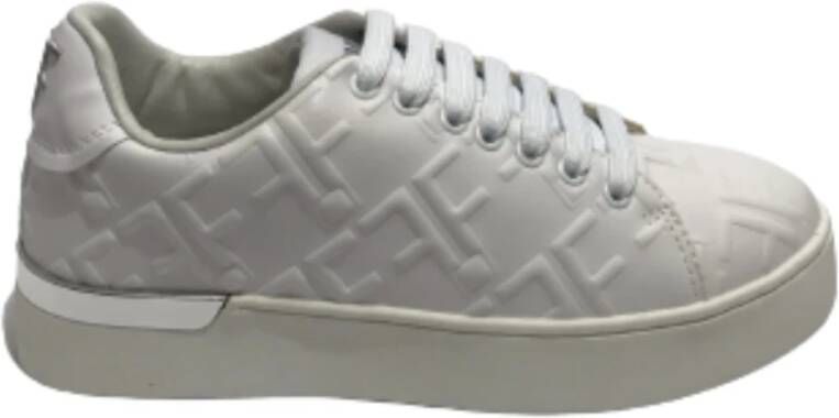 Fracomina Witte geëmbosseerde sneakerschoenen White Dames