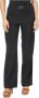 Fracomina Zwarte Bootcut Broek met Gouden Applicaties - Thumbnail 1