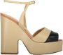 Francesco Russo Almond Toe Leren Sandalen Beige Dames - Thumbnail 1