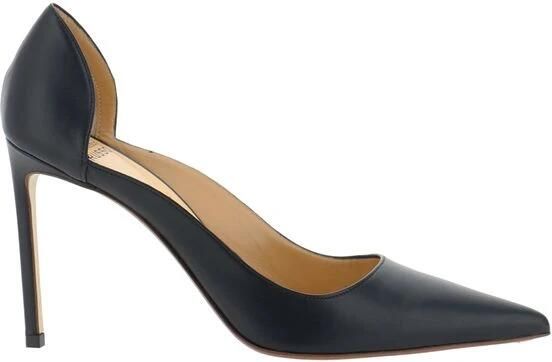 Francesco Russo Spitse Leren Stiletto Pumps