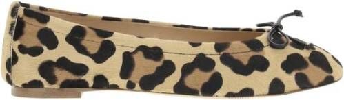 Francesco Russo Luipaardprint Ballerina met Strik