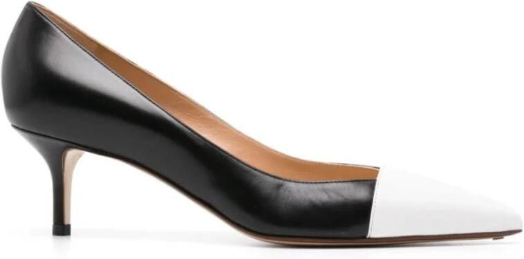 Francesco Russo Wit Zwart Leren Pumps Multicolor Dames