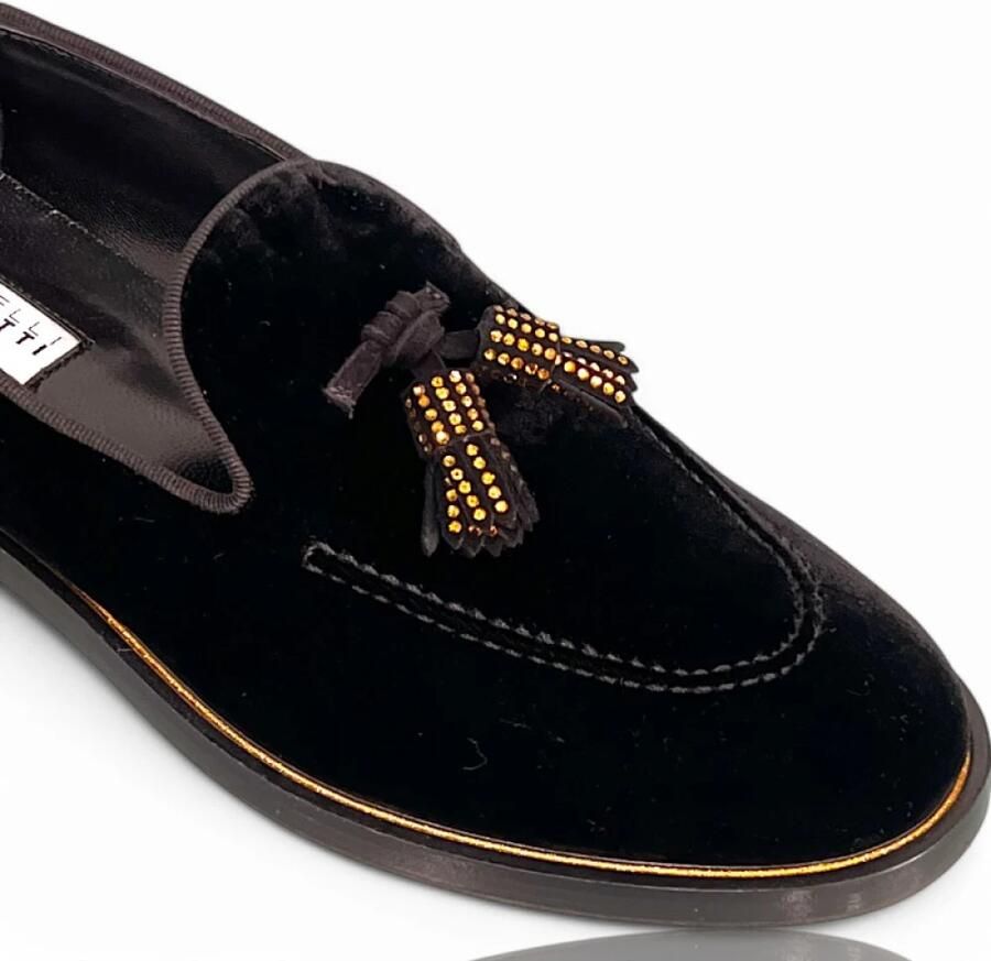 Fratelli Rossetti Mocassino in velluto con nappine e Swarovski - Foto 2