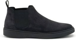 Frau Blauwe suède city boots met elastiek