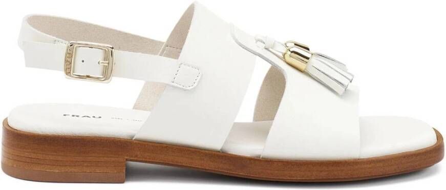 Frau Boho-chic leren sandalen met kwastjes