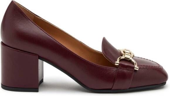 Frau Bordeaux Hak Mocassin Red Dames