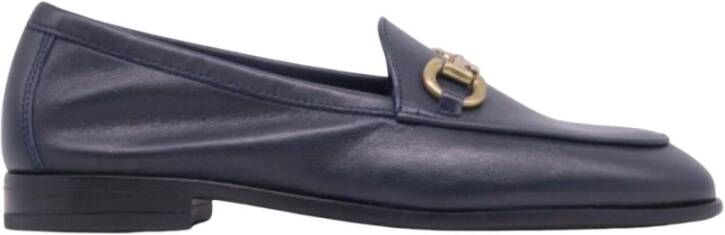 Frau Elegante leren mocassin met messing bit