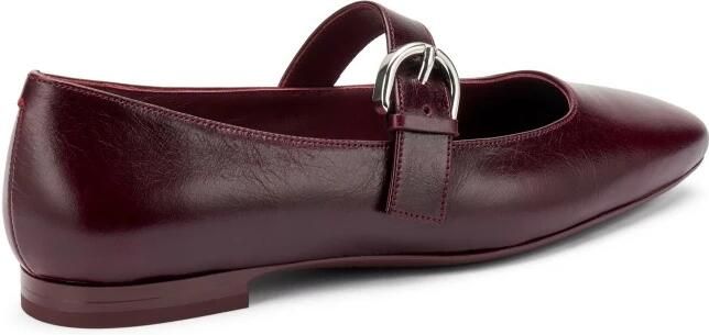 Frau Ballerina Flats met vierkante neus Bordeaux