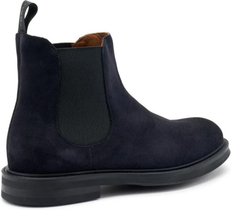 Frau Blauwe suède Chelsea boots met lussen