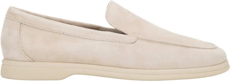 Frau Dames Lichtbeige Loafers van Premium Italiaans Velours ER00119944