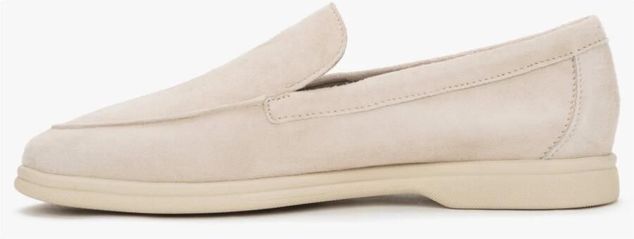 Frau Dames Lichtbeige Loafers van Premium Italiaans Velours ER00119944 - Foto 5