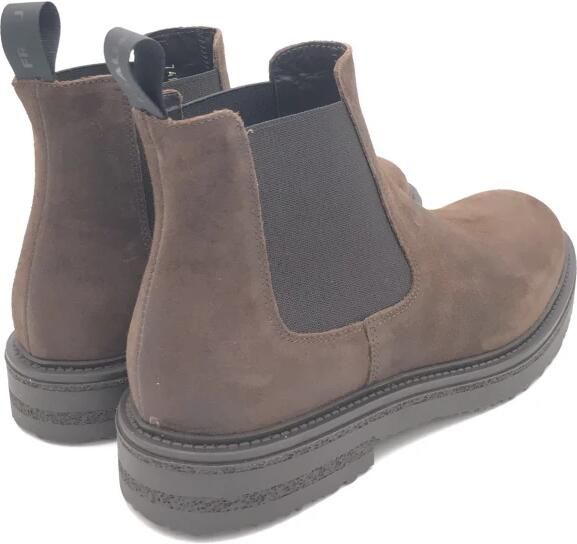 Frau Donkerbruine Beatles Laarzen Elastiek