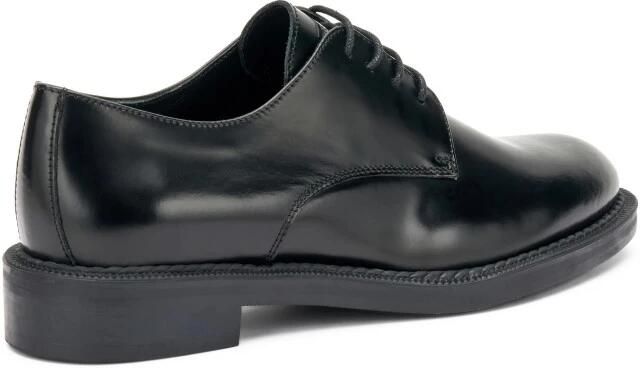 Frau Zwarte Geborsteld Leren Veterschoenen