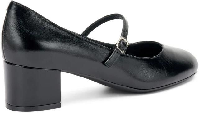 Frau Zwarte glanzende leren Mary Jane schoenen