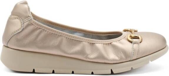 Frau Lamonato Platino Leren Ballerina Schoenen