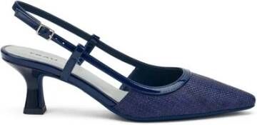Frau Marineblauwe Raffia Slingback Sandalen