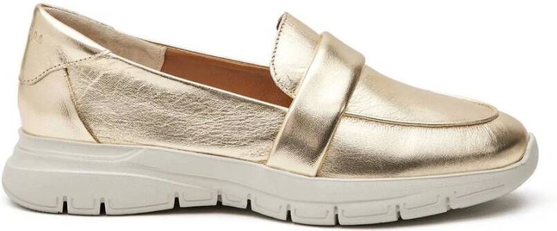 Frau Platina Metallic Leren Mocassins