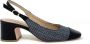 Frau Rafia en leren slingback Multicolor Dames - Thumbnail 1