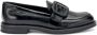 Frau Zwarte glanzende leren loafers met gesp - Thumbnail 1