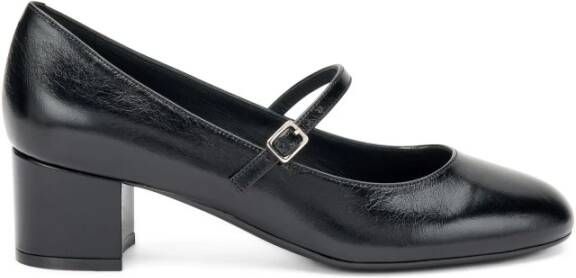 Frau Zwarte glanzende leren Mary Jane schoenen