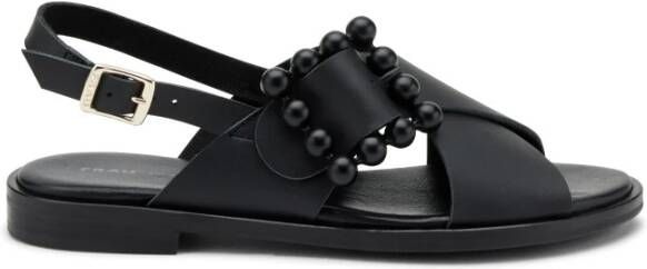 Frau Zwarte Kruisband Sandaal Black Dames - Foto 2