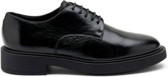 Frau Zwarte leren veterschoenen