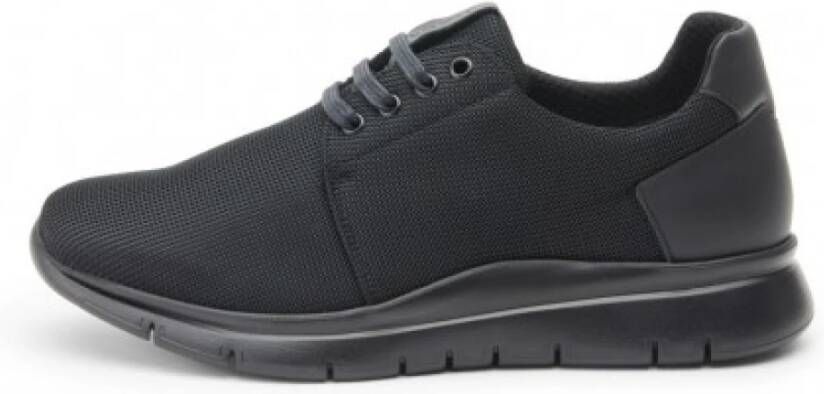 Frau Zwarte Technische Stof Sneakers voor Mannen