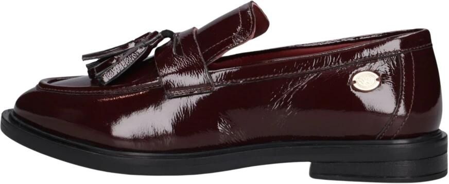 Fred de la Bretoniere FAIRY MOCCY Loafer Wrinkle Patent Bordeaux Red - Foto 8