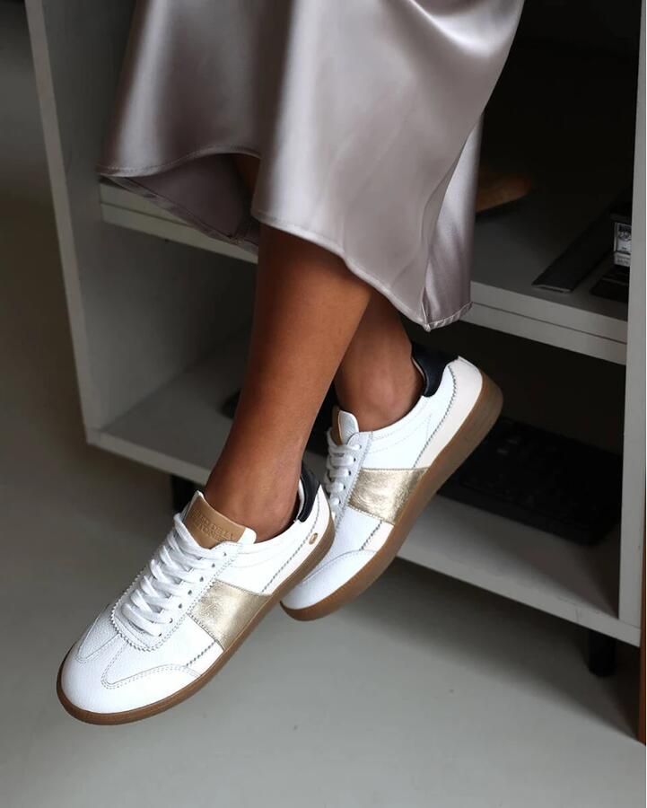 FRED DE LA BRETONIERE Lage Sneakers Dames Zazza Ella Maat: 36 Materiaal: Leer Kleur: Goud - Foto 2