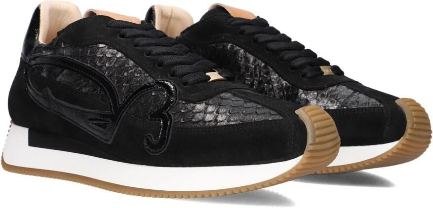 FRED DE LA BRETONIERE Lage Sneakers Dames Yentl Sign Maat: 39 Materiaal: Leer Kleur: Zwart - Foto 3