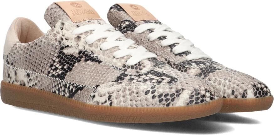 FRED DE LA BRETONIERE Lage Sneakers Dames Pearl Sign Leer Beige