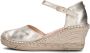 Fred de la Bretoniere Metallic Gouden Espadrilles met Sleehak Yellow Dames - Thumbnail 2