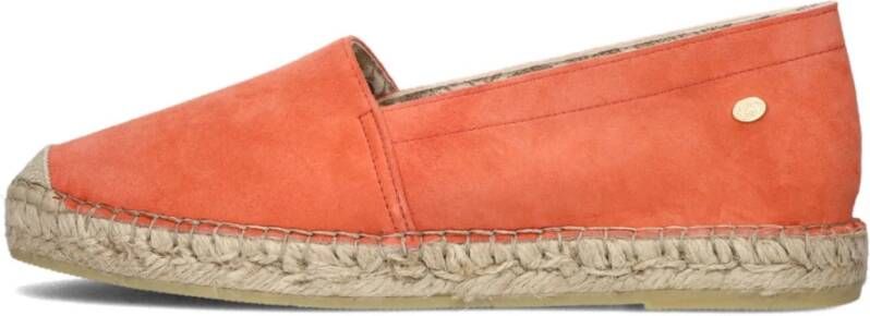 Fred de la Bretoniere Roze Suede Espadrilles Mili Ana Orange Dames