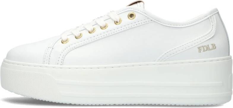 Fred De La Bretoniere Witte Leren Sneakers voor Vrouwen