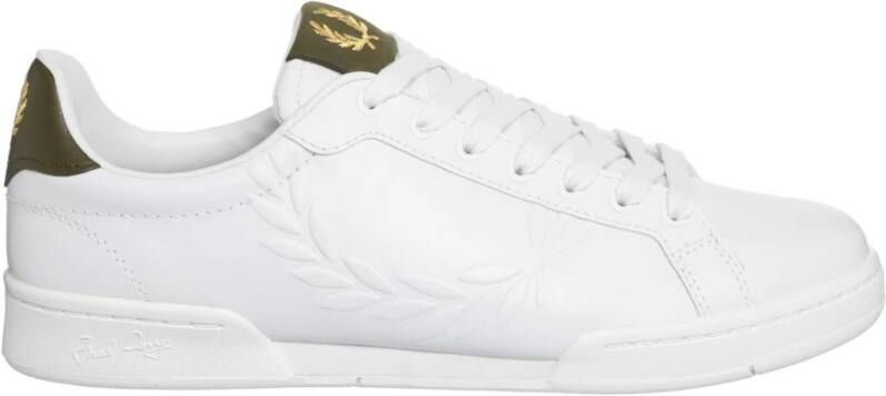 Fred Perry B722 Leren Sneakers Wit Heren