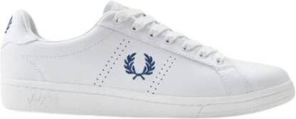 Fred Perry Badstof Sneakers met Laurier Detail White Heren