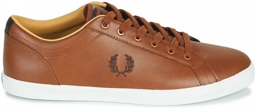 Fred Perry Leren Baseline Sneakers voor Mannen Black Heren