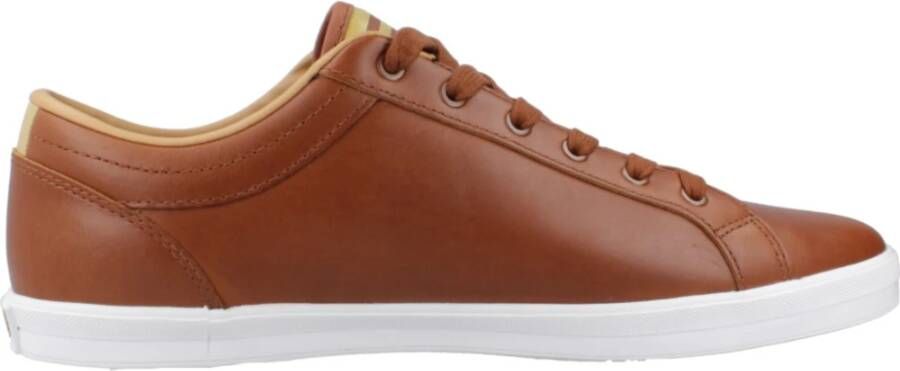 Fred Perry Tan Leren Vulcanised Trainers Brown Unisex