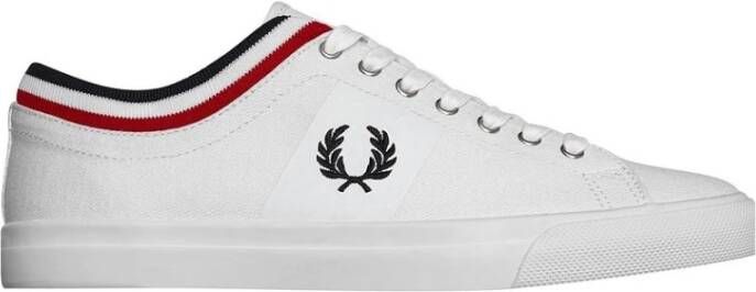 Fred Perry Canvas sneakers met lauwerkranslogo White Heren