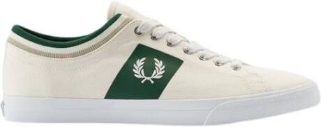 Fred Perry Canvas Sneakers Wit Unisex