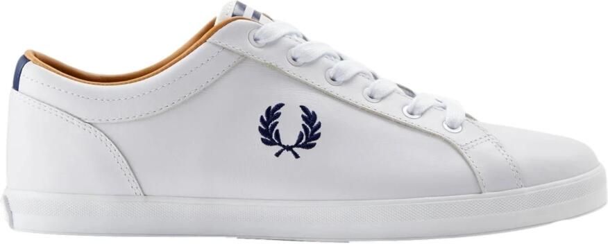 Fred Perry Heren Leren Baseline Sneakers B4330 White Unisex - Foto 2