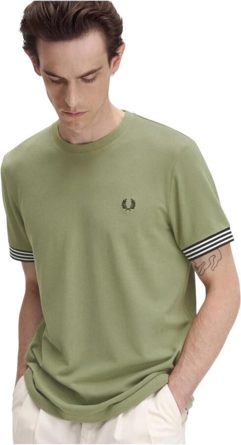 Fred Perry T-shirt met gestreepte boorden