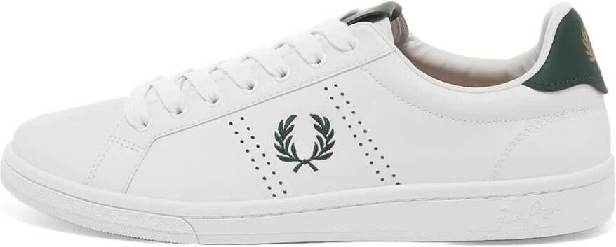 Fred Perry Geperforeerde Leren Tennisschoenen White Heren