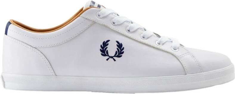 Fred Perry Heren Baseline Leren Sneakers B4330 White Unisex
