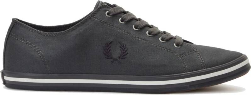 Fred Perry Kingston Twill Gunmetal Sneakers Grijs Heren